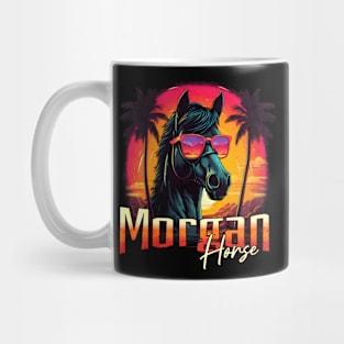 Retro Wave Morgan Horse Miami Vibe Mug